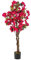 GIANTEX Bougainvillea artificiel de 120 cm de haut - Bougainvillier faux en pot avec fleurs ouvertes et branches réalistes - Plante décorative pour entrée, salon, bureau (rose)