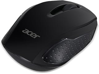 acer Kabellose Maus Chrome AMR 800 RF2.4G (1600 DPI, WWCB-Zertifiziert, Smart-Power-Management, schlankes Design, feines Scrollrad) schwarz