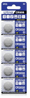 CR1616 Knopfbatterien, 3 V, für Haushaltsgeräte wie Alarme, Schrittzähler und LED-Licht, stabile Stromversorgung, 1 Blatt