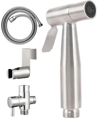 Bidet Schlauch Für WC - Edelstahl Sprayer für Stoffwindeln | Portable Bad-Accessoires mit verstellbarem Wasserdruck Zum Waschen Von Windeln Und Baby