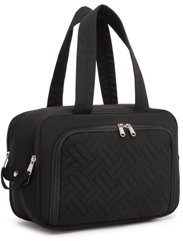 Kono Trousse de Toilette Voyage Femme Homme Étanche Grand Format | Ouverture grand angle, accès rapide et espace organisé pour cosmétiques, soins et accessoires du quotidien