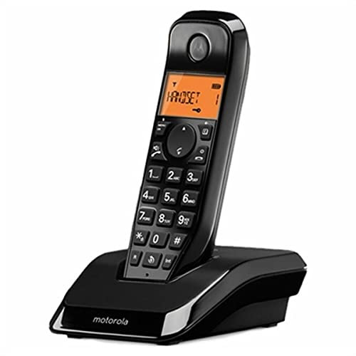 Motorola Voice - S1201 Digitales Schnurlostelefon der S12-Serie mit Anrufsperre und „Bitte Nicht stören“, Freisprecheinrichtung, Telefonbuch mit bis zu 50 Namen und Nummern, helles Display