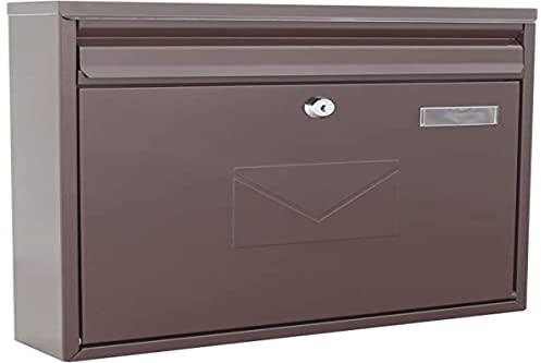 Rottner Teramo Grande boîte aux lettres à double accès Acier Marron