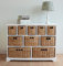 Tetbury Wide Storage Chest of drawers with Wicker Baskets. Very solid basket storage unit. Generously sized. FULLY ASSEMBLED