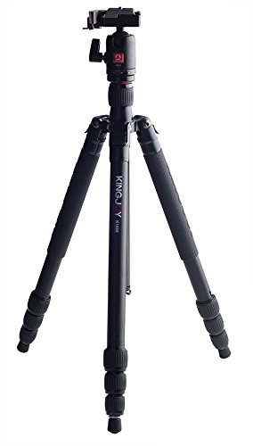Kingjoy Folding K1008+QB10 Professional Aluminium 4-Section Tripod with Ball