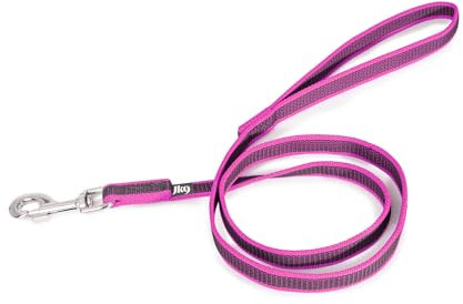 IDC Color & Gray gumierte Leine, 20 mm x 1,2 m mit Schlaufe, Pink-Grau