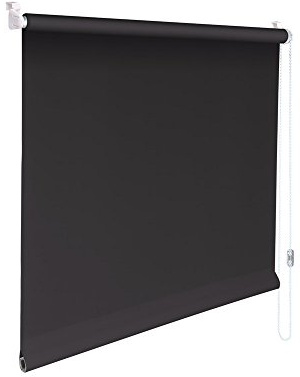 Original Easy-Shadow Mini Klemmfix Rollo Stoffmaß Breite 160 x 200 cm Höhe - DUNKELGRAU lichtundurchlässig Verdunkelung Verdunkelungsrollo Kettenzugrollo Seitenzugrollo Mini-Rollo mit Kettenzug - Minirollo Klemmrollo ohne bohren inklusive Klemmträger Easy&Fix - Maßanfertigung