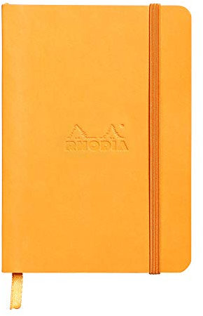 Rhodia Rhodiarama SoftCover Notebook - 72 Dots Sheets - 4 x 5 1/2 - Orange Cover (117365C)