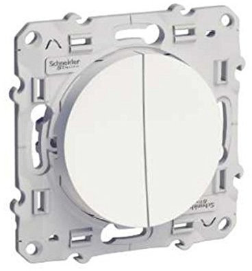Schneider Electric S520211 Odace, Doble Interruptor 10A