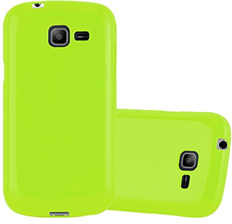 Cadorabo Hülle kompatibel mit Samsung Galaxy Trend LITE Schutzhülle TPU Silikon Case Jelly Design Slim Kratzfest Weiche Gummi mit Rundumschutz Case Hülle für Galaxy Trend LITE in Grün