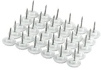 jarolift Kit di Fissaggio per Tenda Zanzariera Magnetica, per Telaio in Legno, 30 Puntine, Chiodini, Bianco