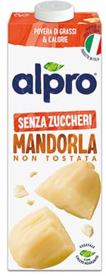 ALPRO Mandorla ,Senza Zuccheri, Bevanda alla Mandorla, 100% vegetale con vitamine B2, B12 e D, 1L