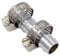 SpiceFlow Schlauchverbinder | Messing/Chrom | 1/2 Zoll + 2X Schlauchschellen