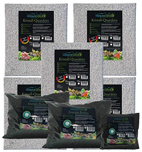 aquacando Aquarium-Bodengrund Set | kompatibel zu Juwel Rio 450 Farbe Kristallweiß
