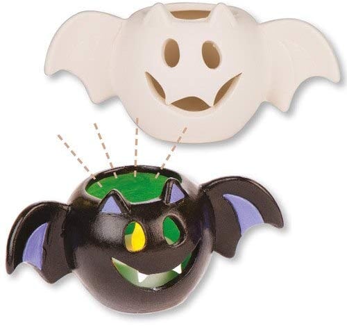 Baker Ross AV3692 - Pack of 3, Bat Ceramic Tealight Holders Perfect For Children's Arts, Crafts And Decorating For Boys And Girls