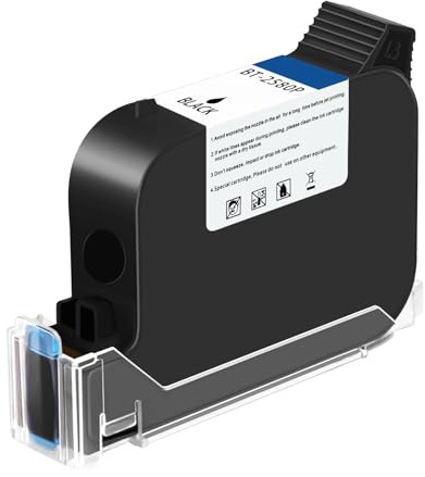 OLYBSJET Original Solvent Fast Dry Ink Cartridge BT-2580P Replacement for (BT-HH6105B2) (BT-HH6105B3) Handheld Inkjet Printer (Black)