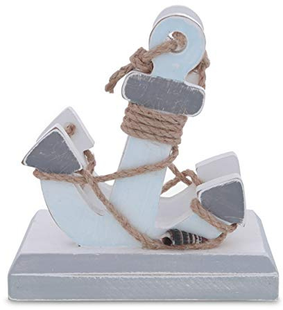 CoTa Global Moonlight Anchor nautischer Serviettenhalter aus Holz, 12,7 cm, Küstenmotiv, für Tische und Arbeitsplatte, dekorativer Holz-Serviettenhalter Küche, niedliches Strand-Dekor Tischservietten