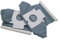 YanBan 2 bolsas de polvo para aspiradora Panasonic MC-CG381, MC-CG383, MC-CG461, MC-E7302, MC-E7303, MC-E7305, MC-E7111, MC-E7113, 2 piezas