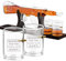 Murrano Rifle-Shaped Whiskey Decanter + a Set of 4 Whiskey Glasses with Engraving - Gun