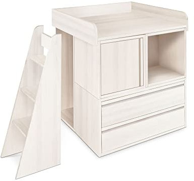 BioKinder Spar-Set Laura Kommode Wickeltisch Wickelkommode mit Aufsatz Typ 2 aus Massivholz