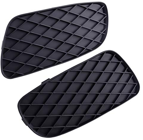 ciciTree 1 Paar schwarzer vorderer linker und rechter unterer Kühlergrill Nebelscheinwerfer Lampenabdeckung Rahmen passend für Smart Fortwo 451 2007-2014