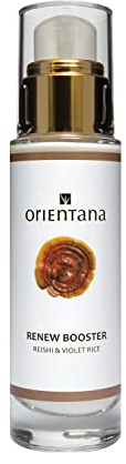 Orientana - Natürlicher Regenerationsbooster für das Gesicht Reishi & Violetter Reis | Vegane Nachtcreme | Anti Aging Falten Aufhellende Feuchtigkeitspflege | Straffende Aufhellende Haut - 30ml