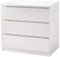 Panana Wooden 3/4/5/6 Chest Of Drawers with Metal Runner Modern Bedroom Bedside Storage Cabinet Unit for Hallway Living Room (White, 3 Drawers)