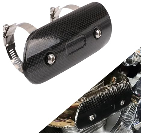 Universal Motorrad Auspuffblende Hitzeschild,Motorrad Auspuff Schutz für ATV Scooter Pit Dirt Bike Motocross Enduro Supermoto(Größe 146 x 63 mm)