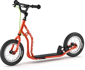 Yedoo Mau Kinder Tretroller - für Kinder ab 4 Jahre, ab 100 cm Körperhöhe, mit Luftreifen 12/12 - für Mädchen und Jungen, Höhenverstellbar mit Ständer und Reflexelementen