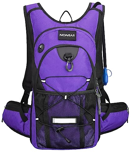NONSAR 3L Trinkrucksack mit Wasserblase, isolierter Wasserrucksack für Damen, Herren, Kinder, hält Flüssigkeiten bis zu 5 Stunden kühl, Tagesrucksack zum Wandern, Laufen, Klettern, Rave, Festival
