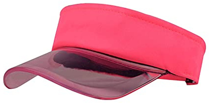 Cappellino da baseball con visiera parasole trasparente, per lui e per lei, Rosa acceso., Taglia unica