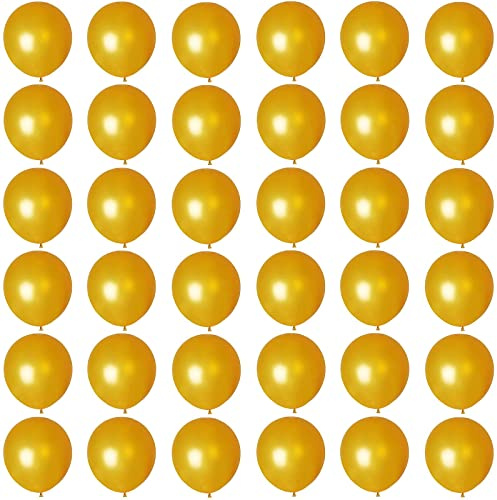 Luftballons Gold 10 Zoll Weihnachten Ballons,36 Stück 25cm Luftballons Weihnachten Helium Ballons Partyballon Deko,Latex Luftballons für Gold Party,Geburtstag,Weihnachtsballon Girlande Dekorationen