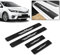 Muchkey Auto Einstiegsleisten Aufkleber für Skoda Fabia Kamiq Karoq Kodiaq Octavia Rapid Roomster Scala Superb Yeti Carbon Fiber Autotürschutz/Einstiegsleistenschutz Auto Zubehör 4 Stück Weiß