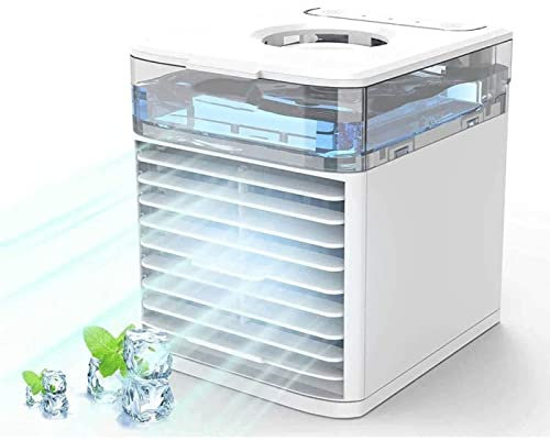 Enfriador De Aire USB Hielo , El Aire Purifica Aire Acondicionado PortáTil Sin Tubo Exterior , 3 Velocidades Ajustables Enfriador Aire Portatil , para El Dormitorio De La Oficina De Viajes En Casa