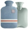 König Design XXL Wärmflasche weicher Plüsch Bezug 2L Wärmflaschen Bettflasche Handwärmer (Blau, 2 Liter)