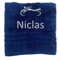 Personalisiertes Handtuch mit Namen Schön gestickter Sport Name Handbadetuch 100% Baumwollhandtuch Sportliche Motive Personalized Custom Towel with Name (140 x 70 cm, Motorrad)