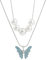 YAHOYA Vintage Mode Femmes Colliers Papillon Thai Pop Papillon Collier Perle Double Multicouche Collier Choker Bijoux Gril Cadeau