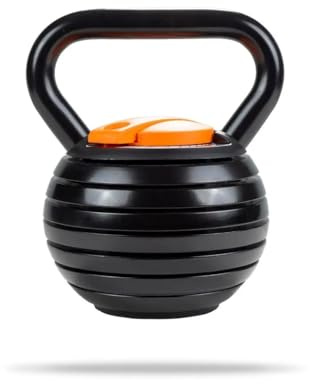 GymBeam Verstellbare Kugelhantel - für Krafttraining und Muskelaufbau, mit verstellbaren Hanteln und Gewichten, aus Eisen und ABS-Material, 3-18 kg