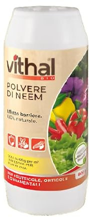 VITHAL GARDEN Concime Polvere di Neem - Concime Organico Azotato Naturale per Piante, Rapida Azione e Nutrizione Equilibrata, Consentito in Agricoltura Biologica, 800g