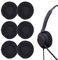 QeeFop 6 Piezas Fundas Elásticas y Lavables para Auriculares, Reutilizables, Tejido Elástico para Auriculares de 6 a 8 cm / 2,36 a 3,14 Pulgadas (Negro)