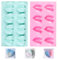 Moldes Reposteria Silicona, 3D Diamante Corazón Forma Silicona Molde Suave Molde Silicona Corazon Pequeño para DIY Hornear Chocolates Dulces Cupcakes Pastles Caramelo(Verde, Rosa)