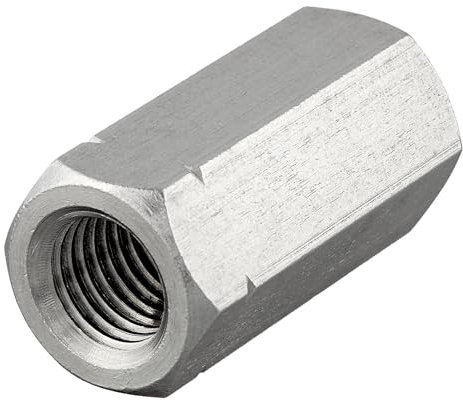 Manguitos hexagonales con rosca interior, acero inoxidable A2/V2A, manguitos roscados, manguitos de conexión, tuercas espaciadoras, tuerca larga (M8 x 40 mm, 2 unidades)