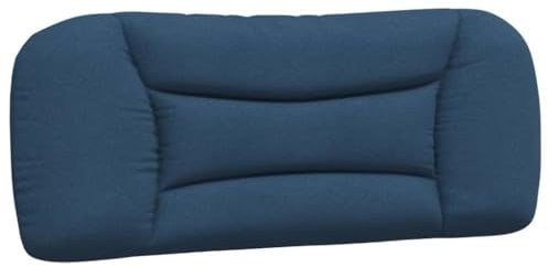 vidaXL Kopfteil Kissen, Kopfteilkissen mit Reißverschluss, Rückenkissen mit hervorragender Rückenlehne, Kopfkissen Lesekissen, Blau 100cm Stoff