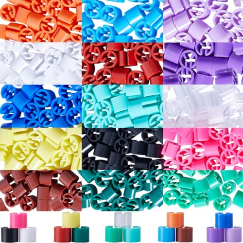 CRASPIRE 300 pz 15 Colori Marcatori Taglia Appendiabiti Etichette Colore Marcatori Taglia Appendiabiti in Plastica Codifica Colore Marcatori Indumento Codice Clip per Grucce in Filo Abbigliamento