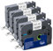 4x XemaX Etikettenband Kompatibel für Brother P-touch Bänder 12mm TZe-131 TZ-131 Schriftbänder Schwarz auf Transparent Etiketten Kassette für Brother PT-E110 H100R H110 H101C H108 E100 H100LB H105