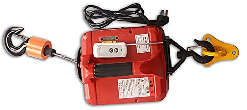 VNNHGB Mini tragbare elektrische Hebebühne, kleine Haushaltshebebühne 220 V 1500 W kabellose Fernbedienung elektrische Hebebühne für Garagenlager, rot, 300 kg (11,8 m)