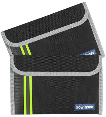 2 Stück Feuerfeste Tasche, Kleine Feuerfeste Geldtasche (12,7 x 20,3 cm), Feuerfeste Brieftasche, Bargeldschutztasche - Wasserfeste Sichere Tasche für Wertsachen