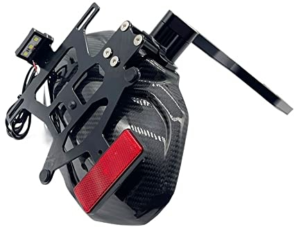 Kotflügel Für CB650R Motorrad Kotflügel Hinten Carbon Kotflügel Splash Schutz Mit Kennzeichen Licht Für CB650R Für CB 650R 2019-2022 Schutzblech(Color:2021-2022)
