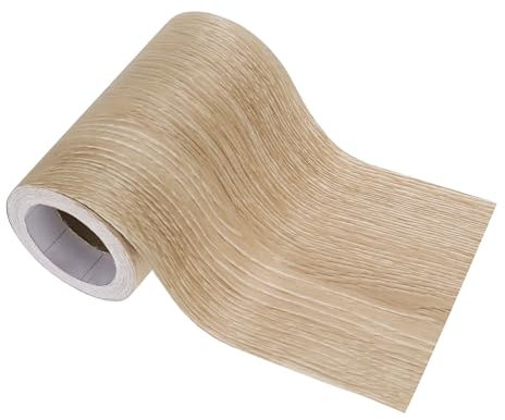 PATIKIL Pellicola Adesiva Legno 12cm x 10m, Nastro Autoadesivo Realistico con Texture Realistica per Porte da Pavimento, Tavoli, Armadi, Scrivanie, Quercia Caffè