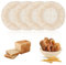 4PCS Rattan Bread Banneton Proofing Basket Cloth Liner Sourdough Basket Liner Cloth Baking Dough Basket Cover Liner for Sourdough Proving Baking Supplies (7.5-10.5 inches)